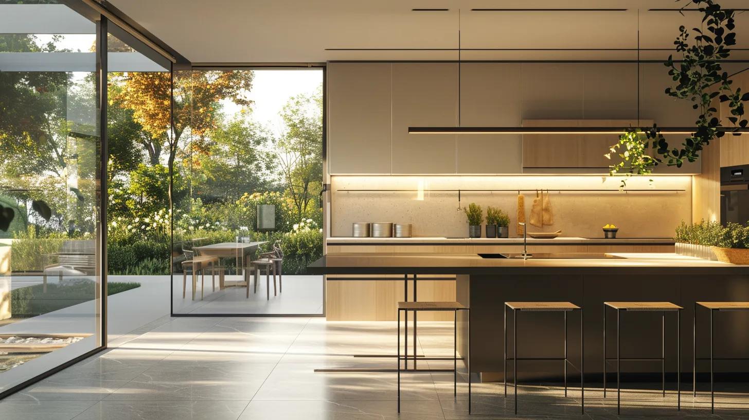 Eco-Friendly Kitchen Remodeling in Smyrna: Sustainable Upgrades That Last 19 a modern sustainable kitchen in 2025 features sleek, minimalist cabinetry and energy-efficient appliances, illuminated by natural light streaming through large windows, showcasing a harmonious blend of eco-friendly materials and innovative design trends.