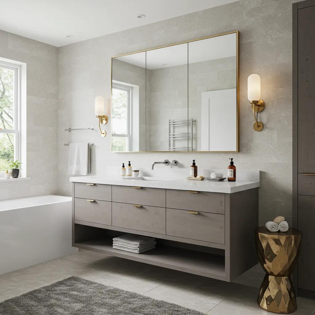 Transform Your Bathroom with a Modern Bathroom Vanity in Buckhead GA 1 Modern bathroom vanity installation in Buckhead GA showcasing sleek design and elegant fixtures