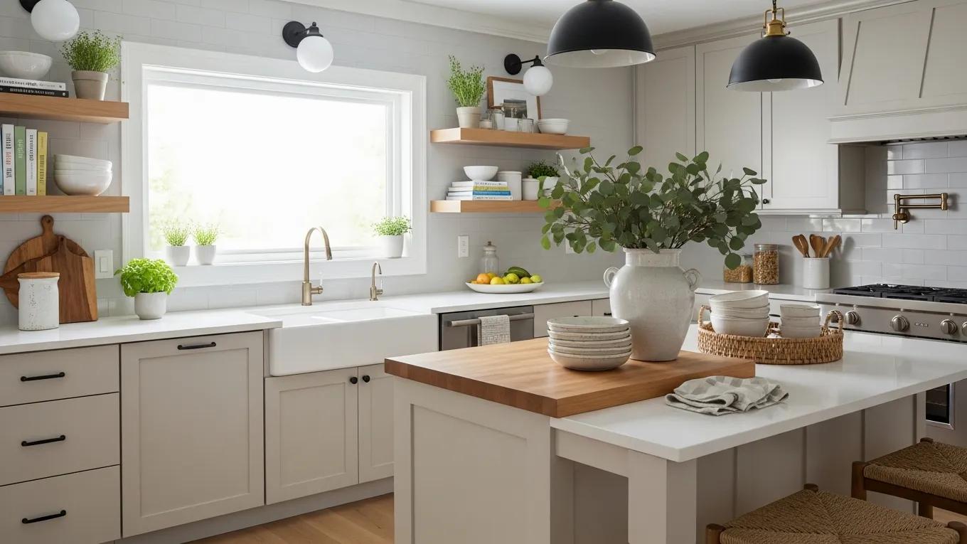 Kitchen Staging Ideas to Wow Potential Buyers: Expert Tips for Effective Home Selling 1 Staged kitchen with neutral tones and inviting decor enhancing buyer appeal