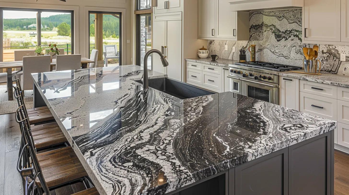 Granite vs Quartz Countertops: Which Is Best for Your Kitchen? 1 Granite and quartz countertops in a modern kitchen, showcasing their unique features and aesthetics